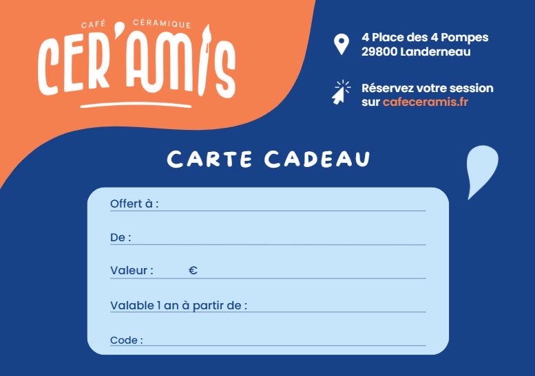 carte cadeau atelier céramique